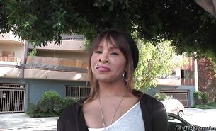 Wicked ebony brunette ts Chyna got a lovestick up his booty and enjoyed it a lot